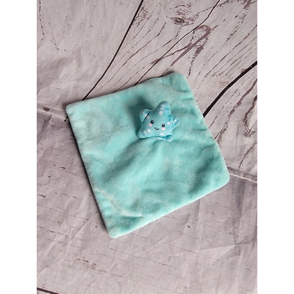 Blue/teal Star Fish Lovey Security Blanket Baby Plush Toy